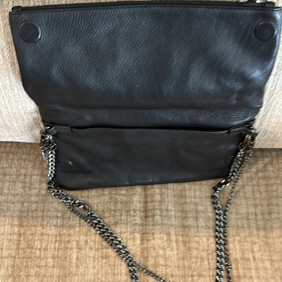 Zadig and Voltaire black studded, leather bag with suede accent from France - Picture 5 of 10